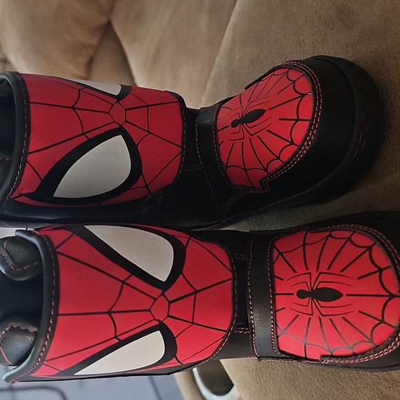 MARVEL SPIDER-MAN Spiderman Winter Boots Kids/Toddler Lights Up In Red/… - Picture 3 of 7